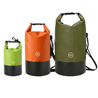 Sac étanche 500D PVC pour camping, randonnée, sports nautiques, kayak, bateau, sac à dos, 2L, 5L, 10L, 15L, 20L, 30L