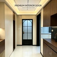 Porte de salle de bain en alliage titane-magnésium de style campagnard français, étanche, idéale pour l'intérieur d'hôtels, cuisines, salles de bain et appartements
