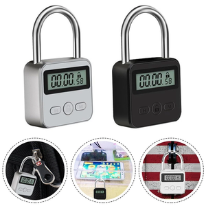 YH2171 Zinc Alloy <strong>Timer</strong> Lock Electronic LCD <strong>Padlock</strong> 99 Hours Max Timing USB Rechargeable Anti-Addiction Study Exam Smart Lock - Product Image 5