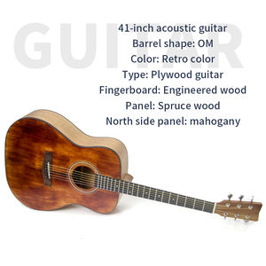 جيتار صوتي شعبي الأكثر مبيعًا مقاس 40 بوصة بسطح غير لامع من خشب التنوب وخشب الماهوجني التقني للمبتدئين واللاعبين ذوي الخبرة - Product Image 5