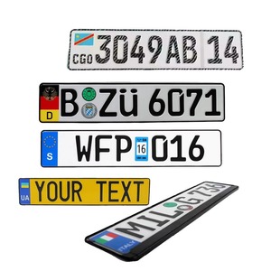 Trang trí xe bằng thiếc nhôm tùy chỉnh với logo in trên biển số xe - Product Image 1