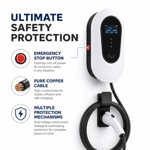 Chargeur de batterie rapide pour véhicule électrique mural CE US PLUG 40A, 110V 240V, Plug-and-Play, station de charge sans fil - Product Image 2
