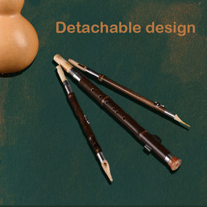 Hecho a mano de bambú púrpura <span class=keywords><strong>Hulusi</strong></span> instrumento Musical tradicional chino tres tonos doble vicio sonido cucurbitáceas patrón de <span class=keywords><strong>flauta</strong></span> - Product Image 3