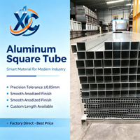 Tube carré en aluminium 6061 5052 extrudé de précision et anodisé, utilisé pour les structures de support de murs-rideaux architecturaux