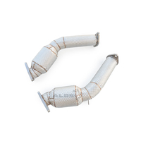 Edelstahl Hochleistungs-Hitzeschild Auspuff-Downpipe Performance Racing Auspuffanlage für Infiniti QX70 3.5 2014-2018