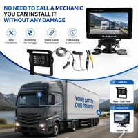 Système de caméra de recul pour camions de grande taille 24V universel pour camions, bus et moissonneuses-batteuses avec caméra HD infrarouge visuelle