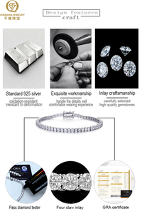 Chaîne Tennis de Luxe en Moissanite Couleur D VVS, Argent Sterling 925, 3mm, Bracelet Tennis GRA, Bijoux Hip-Hop, Expédition Rapide depuis les États-Unis - Product Image 6