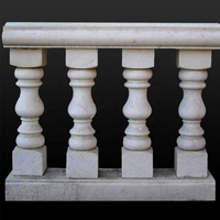 Balustre en pierre de marbre ou de granit rond pour escalier intérieur ou extérieur, main courante pour escalier, rampes à vendre