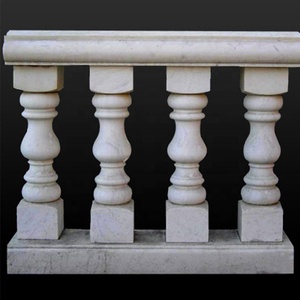 Escalera de columna redonda para interiores o exteriores, balaustrera de granito y mármol, barandilla para escaleras, en venta - Product Image 3