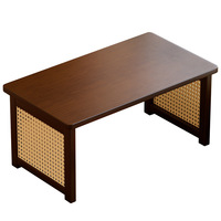 Table Kang pliante rectangulaire de style chinois médiéval en bambou, multifonctionnelle, pour le rangement, table transfrontalière