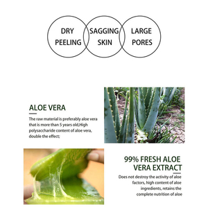 Gel hydratant réparateur pour peaux sensibles à l'<span class=keywords><strong>aloe</strong></span> <span class=keywords><strong>vera</strong></span> et à l'acide hyaluronique pur coréen – Soin cutané pour peaux abîmées par le soleil - Product Image 3