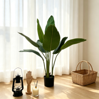Feuille de bananier Palmier des Voyageurs en vrac avec base anti-basculement pour décoration de Noël, de jardin et d'intérieur