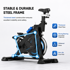 Belt Drive <strong>Cycle</strong> for Bike Steel Eco-friendly Universal Magnetic Resistance Exercise Indoor Quiet Unisex Red Blue - Product Image 5