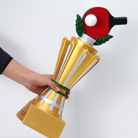 Trophée de basket-ball de football série sportive peinte créative trophée plaqué or Badminton événement sportif personnalisé