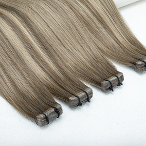 Extensiones de Cabello Humano Ruso Remy con Cinta Adhesiva Invisible, Color Rubio Destacado - Product Image 1