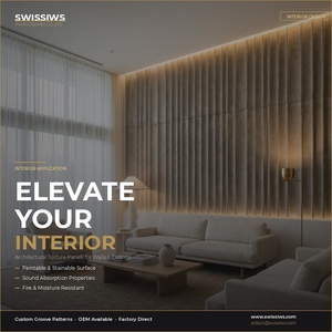 SWISSIWS Panneau en fibrociment à finition béton lisse et moderne, ignifuge, résistant à l'eau, revêtement extérieur, garantie 5 ans - Product Image 4