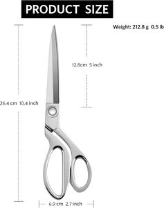 Professional All Stainless Steel High-quality Tailor <b>Scissors</b> <b>Sewing</b> Shears for Fabric Cutting Tailoring Tools - Product Image 3