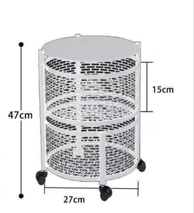 Xoay lưu trữ Kệ tròn giá cho nhà bếp, nhiều lớp lưu trữ giá, có thể tháo rời Rau giỏ trái cây Kệ trên cán - Product Image 2