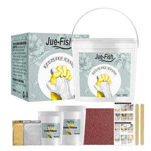 <span class=keywords><strong>Kit</strong></span> de moulage à main en argile, jouet pour souvenirs, moulage à la main, ensemble de moulage 3D de pieds en plâtre, pour adultes et bébés - Product Image 1