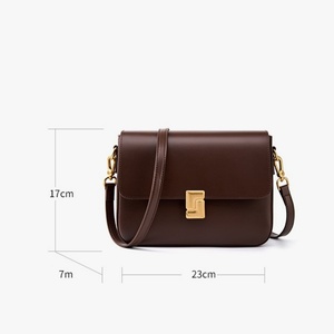 2025 New Designer Genuine Leather <strong>Bags</strong> Premium <strong>Black</strong> Leather Handbag Portable Single Shoulder <strong>Bag</strong> for Women - Product Image 6