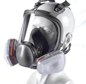 Mascarilla de protección facial reutilizable con filtro respiratorio, máscara respirador de cara completa, antipolvo y gas, gafas transparentes - Product Image 4