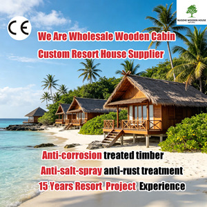 Casa de Playa Prefabricada de Madera Personalizada, Resistente al Sal, para Complejos Turísticos Costeros, Villa Vacacional de Madera Sólida Anticorrosiva para Proyectos de Resorts en Islas - Product Image 1