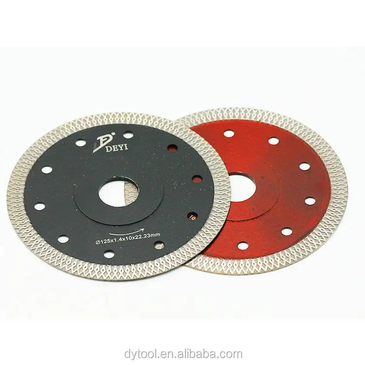 DEYI OEM High quality diamond Saw Blade disk 115/125/180/230mm Mesh Thin Turbo Cutting Saw Blade For Porcelain Tile Cutting Disc