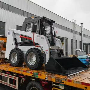 Livraison gratuite <span class=keywords><strong>Mini</strong></span> chargeuse hydraulique à glissement avec godet sur roue Petite chargeuse à glissement à vendre - Product Image 2