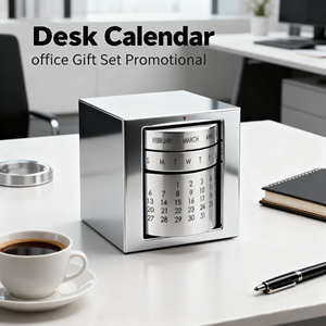 Bộ lịch vạn niên kim loại xoay sang trọng cổ điển, nặng, làm quà tặng nhân viên văn phòng, quà tặng khuyến mãi doanh nghiệp - Product Image 2