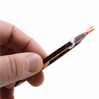 Coquille de tortue rouge, musulman, 2 mm de largeur, attaches pour guitare, pluchage, longueur de 5 pieds, perle rouge
