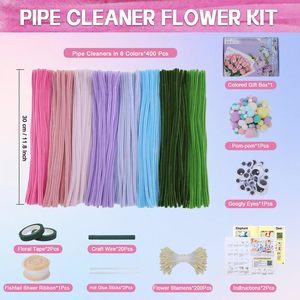 ขายส่งจากโรงงาน ลวดกำมะหยี่ฝ้ายขนาด 6 มม. ความยาว 30 ซม. สีสันสดใส ของเล่นเสริมพัฒนาการสำหรับเด็กอนุบาล - Product Image 2