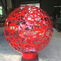Décoration de jardin extérieur d'usine Statue d'art moderne en métal Sculpture en acier inoxydable