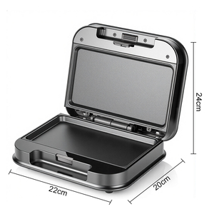 <span class=keywords><strong>Sandwichera</strong></span> automática para hacer sándwicheras, revestimiento antiadherente y calefacción de doble cara, 750W, máquina para hacer <span class=keywords><strong>desayuno</strong></span> fácil de limpiar - Product Image 3
