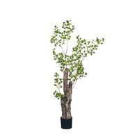 Arbre artificiel en pot Ficus au design élégant pour la décoration intérieure de la maison, du bureau ou de l'hôtel – Plantes Ficus en plastique pour l'aménagement paysager intérieur