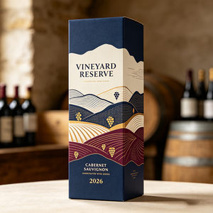 Scatola di Lusso Personalizzata per Collezione di Vini con Foglia d'Oro, Consegna Rapida in 72 Ore, Confezione Regalo Impermeabile in Cartone - Product Image 2