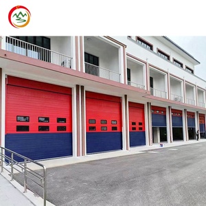 <span class=keywords><strong>Porte</strong></span> <span class=keywords><strong>sectionnelle</strong></span> industrielle rouge de Fire-Engine <span class=keywords><strong>pour</strong></span> caserne de pompiers, isolation, coupe-feu, résistant au vent, OEM - Product Image 1