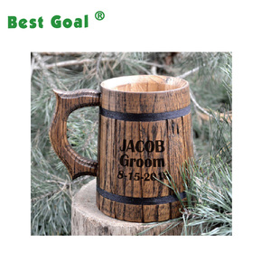<span class=keywords><strong>Chope</strong></span> à Bière en <span class=keywords><strong>bois</strong></span> 0.6L 20oz avec Boîte-Cadeau - Product Image 3