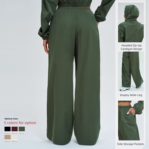 Ensemble <span class=keywords><strong>de</strong></span> cyclisme et <span class=keywords><strong>de</strong></span> <span class=keywords><strong>randonnée</strong></span> : Veste décontractée coupe-vent à capuche et pantalon, manches longues, protection solaire, vêtements <span class=keywords><strong>de</strong></span> sport zippés, coupe courte - Product Image 3