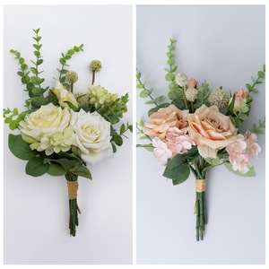 Bouquet de roses artificielles Jennifer Rose, eucalyptus, décoration de mariage CF01048 - Product Image 3