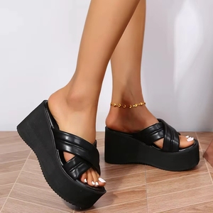 Wholesale Platform Summer Breathable Open Toe Fashion Trend Luxury Heels Women - Product Image 4