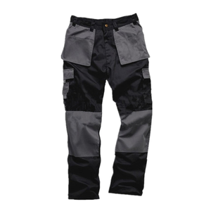 Nouveaux pantalons de travail extensibles polyvalents pour hommes coupe confortable pantalons décontractés résistants multi-poches toile à motif droit - Product Image 6