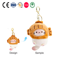 Porte-clés en peluche miniatures personnalisés ODM, jouets en peluche anime, pendentifs de sac, animaux en peluche anti-stress
