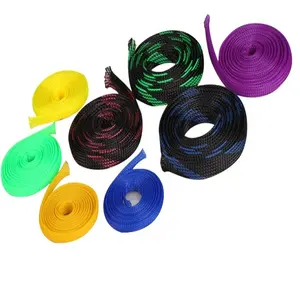 PET Expandable Braided High Flame Resistance Cable Insulation protection sleeve