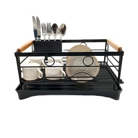 Séchoir à vaisselle moderne Supports de rangement Accessoires de cuisine Egouttoir à vaisselle monocouche Egouttoir à vaisselle en acier inoxydable