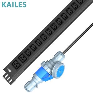 KAILES(KLS) серии 16A однофазный переменного тока 200-240 В контролируемый IP-PDU 18-розеточный черный C13 + 2C19 распределительный выключатель - Product Image 3