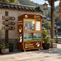 Distributeur automatique de chocolat 3D haute précision à sortie rapide, en libre-service pour les attractions touristiques, les centres commerciaux, les musées et les magasins