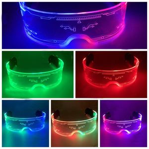 แว่นตาไซเบอร์พังค์ไฟ LED RGB LED อุปกรณ์เสริมที่ทันสมัยสำหรับงานปาร์ตี้คริสต์มาสฮาโลวีน DJ - Product Image 6