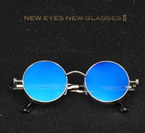 Lunettes de soleil Steampunk rétro rondes en métal, Vintage pour hommes et femmes, <span class=keywords><strong>2020</strong></span> - Product Image 4