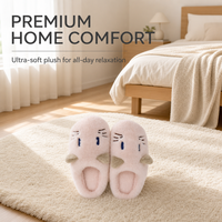 Chaussons en peluche personnalisés pour hôtel de luxe, antidérapants, semelle en PVC, doux et chauds, pour la détente des clients