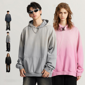 H5425 Automne Hiver Ventes Flash Personnalisées 458 Grammes Premium Distressed Oversized Hoodies Hommes Femmes - Product Image 2